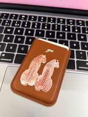 cheetah duo cardholder