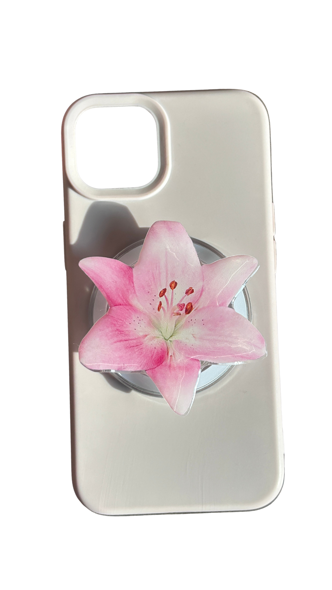 pink lily phone grip (magsafe)