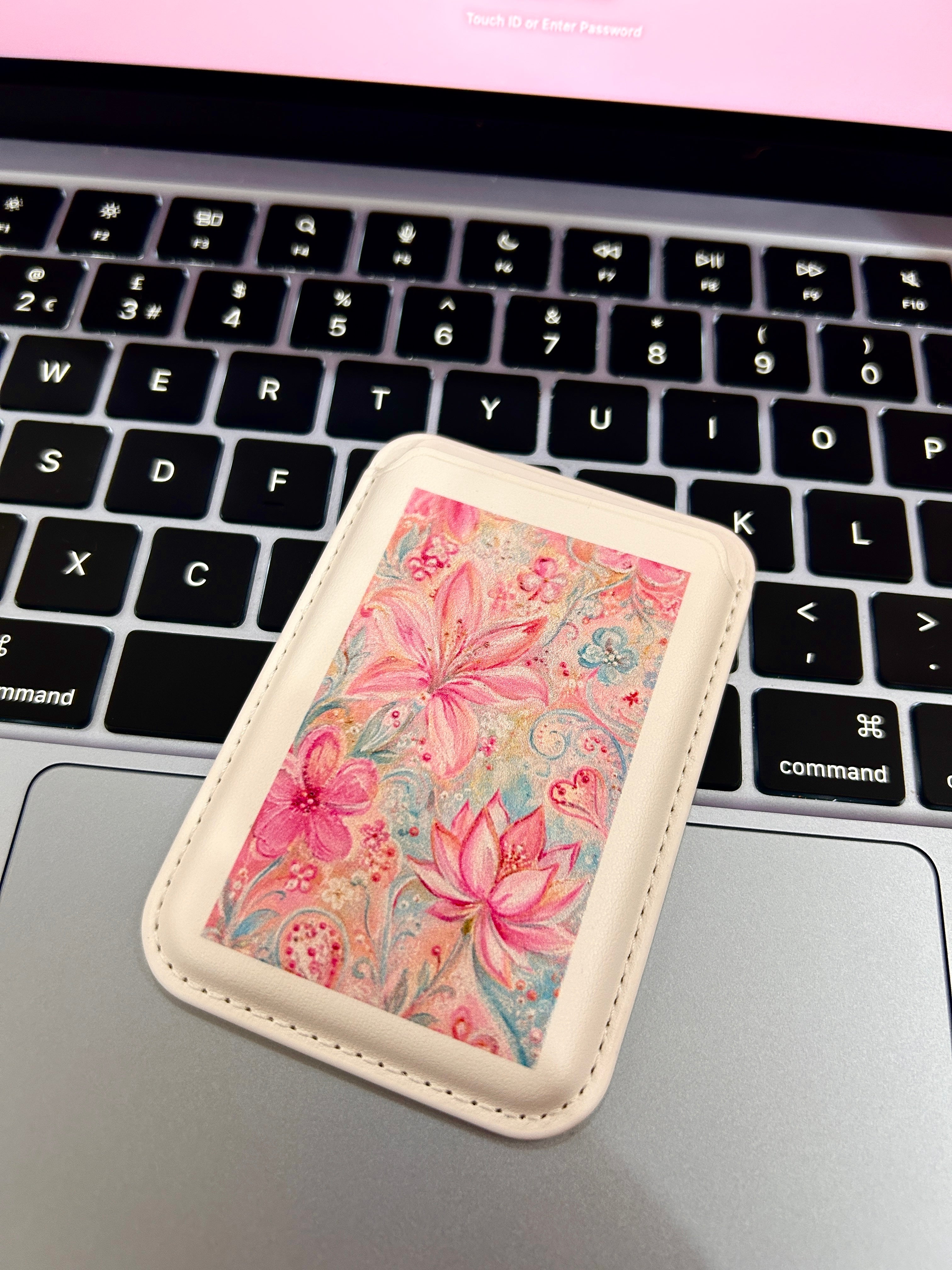flower print cardholder