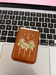 brown palm tree cardholder